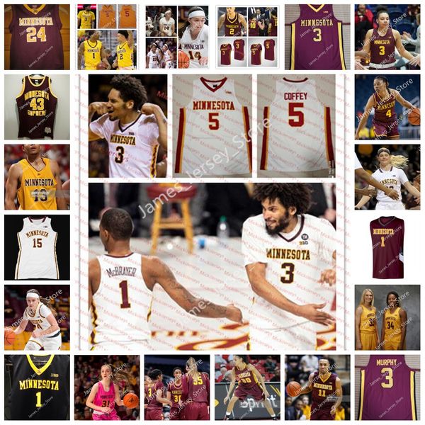 NCAA Custom Minnesota Golden Gophers Basketball Jersey 45 Randy Breuer 52 Jim Brewer 53 Dick Garmaker 3 Jorda Murphy 5 Amir Coffey Dupree McBrayer 2 Marcus Carr Jersey