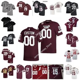 NCAA Custom Mississippi State Bulldogs Maillot de football cousu 68 Gabe Cavazos Jr. 3 Daniel Greek 82 Rufus Harvey 39 Jay Hampton 99 Tre'von Marshall 24 Dylan Lawrence