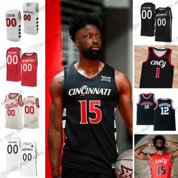 NCAA Custom S-6XL Cincinnati Bearcats College basketbalshirts 30 Viktor Lakhin 33 Ody Oguama 1 Kalu Ezikpe 11 CJ Anthony 10 Josh Reed Landen Long Chase Kirkwood