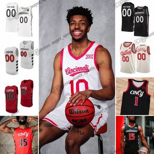 NCAA Custom S-6XL Cincinnati Bearcats College Basketball Jerseys 30 Viktor Lakhin 41 Simas Lukosius 15 John Newman III 55 Aziz Bandaogo Fredrick Jamille Reynolds