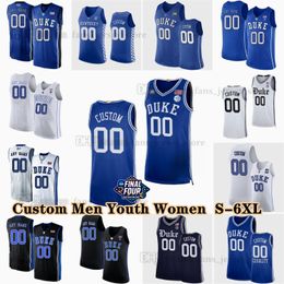 NCAA Custom S-6XL Duke Blue College Devils Basketball 30 Kyle Filipowski Maillots 5 Tyrese Proctor 3 Jeremy Roach 2 Jaylen Blakes 13 Sean Stewart 12 TJ Power 1 Reeves