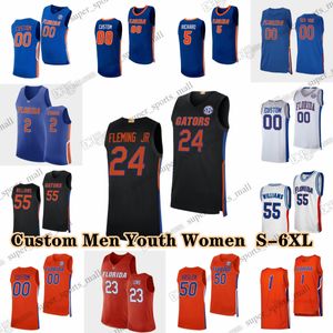 NCAA Custom S-6XL Florida Gators College Basketball 1 Walter Clayton Jr. Jerseys 4 Tyrese Samuel 0 Zyon Pullin 2 Riley Kugel 21 Alex Condon 5 Will Richard Handlogten