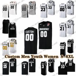 NCAA Custom S-6XL Providence Friars College basketbalshirts 22 Devin Carter 13 Josh Oduro 0 Rich Barron 30 Rafael Castro Garwey Dual Donovan Santoro Eli DeLaurier