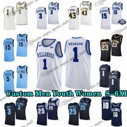 College Basketball 10 Donte Divincenzo Jersey Villanova Wildcats 1 Jalen Brunson 1 Kyle Lowry 25 Mikal Bridges 3 Josh Hart University 43 Eric Dixon gestikt NCAA