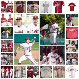 Maillot de baseball personnalisé NCAA Stanford Cardinal 25 Mike Mussina 16 Cord Phelps 25 Stephen Piscotty 24 Carlos Quentin 2 Bruce Robinson Jack Shepard Austin Slater Jersey