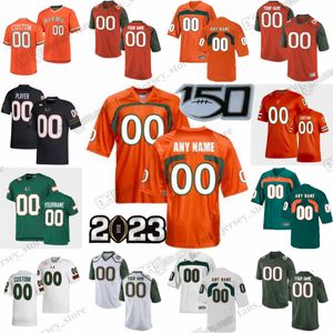 Op maat gestikt Hurricanes voetbalshirt 64 Jalen Rivers 53 Jakai Clark 21 Henry Parrish Jr. 4 Jaylan Knighton 74 John Campbell Restrepo Elke naam Elk nummer