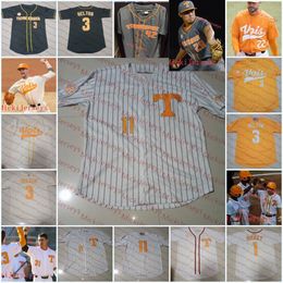 NCAA Custom Tennessee Volunteers Baseball Jersey 33 Mark McLaughlin 28 Elijah Pleasants 26 Jason Rackers 20 Connor Housley 48 Zander Sechrist 42 Jake Fitzgibbons