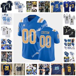 NCAA Custom UCLA Bruins Maillot de football cousu 37 Quentin Lake 23 Chase Cota 86 Michael Ezeike 50 Tyler Manoa Devin Kirkwood Logan Loya JonJon Vaughns John Humphrey