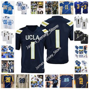 NCAA Custom UCLA Bruins genaaid voetbaljersey 55 Thomas Cole 23 Shamar Martin 11 Josh Moore 12 Matt Sykes Christian Burkhalter Choe Bryant-Stroure Deshun Murrell