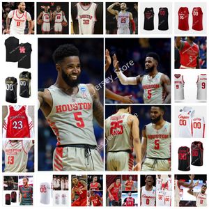 NCAA Custom Uh Houston Cougars College Basketball Jersey 12 Tramon Mark 13 J'wan Roberts 32 Reggie Chaney 11 Kyler Edwards 5 Ja'Vier Francis 25 Josh Carlton 1 Jamal Shead