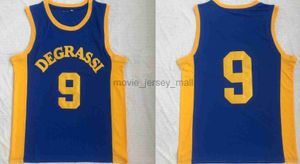 NCAA Drake Jimmy Brooks Basketball Jerseys College # 9 Degrassi Community School Maillots Blue Moive Jersey Shirts S-2XL