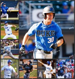 Camisetas de béisbol de la NCAA Duke College Marcus Stroman Michael Rothenberg 20 Matt Mervis 36 Joey Loperfido 31 Cooper Stinson