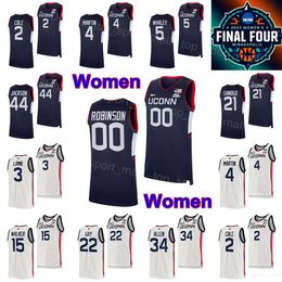 NCAA Final Four Mujeres UConn Huskies College Jerseys Baloncesto 3 Aaliyah Edwards 20 Olivia Nelson-Ododa Azzi Fudd Paige Bueckers Christyn Williams Evina Westbrook