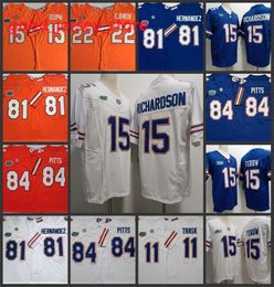 NCAA Florida Gators College Football Jersey 22 Emmitt Smith 81 Aaron Hernandez 11 Kyle Trask 84 Kyle Pitts 15 Tim Tebow 15 Anthony Richardson