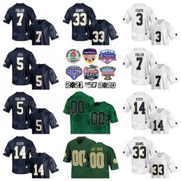 NCAA Football College 14 Deshone Kizer Jersey 5 Manti Teo 5 Everett Golson 7 Will Fuller V 3 Michael Floyd 33 Josh Adams University Embroides pour les fans de sport High / Top