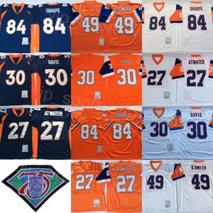 Retro voetbal 7 John Elway Jersey 57 Tom Jackson 77 Karl Mecklenburg 65 Gary Zimmerman 18 Peyton Manning 27 Steve Atwater Terrell Davis Shannon Sharpe Dennis Smith