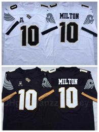 NCAA Football UCF Knights College 10 McKenzie Milton Maillots Hommes Université de Floride Centrale Équipe Noir Couleur Blanc Tout Cousu Respirant Qualité Supérieure En Vente