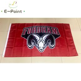 Bandera de poliéster del equipo NCAA Fordham Rams, 3 pies * 5 pies (150 cm * 90 cm), decoración de bandera, jardín de casa voladora, regalos al aire libre