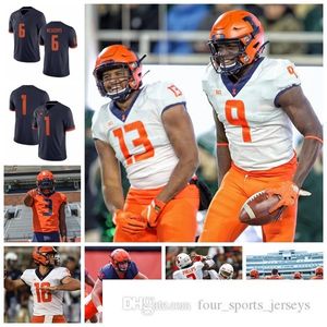 Maillots de football NCAA Illinois Fighting Illini College A.J. Jenkins Jersey Kevin Hardy Simeon Rice Justice Williams Maillots cousus sur mesure