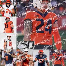 Maillot de football NCAA Illinois Artur Sitkowski Mike Epstein Reggie Love III Jakari Norwood Deuce Spann Luke Fo