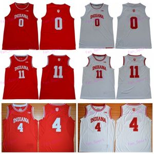 NCAA Indiana Hoosiers Basketball Jerseys Cousu College 4 Victor Oladipo 11 Isiah Thomas 40 Cody Zeller Chemise Jersey Rouge Blanc