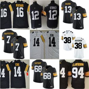 NCAA Iowa Hawkeyes College Football Jerseys 46 George Kittle14 Desmond King 16 C.J Beathard 94 Adrian Clayborn 7 Spencer Petras 12 Ricky Stanzi 13 Greg Mabin Jersey