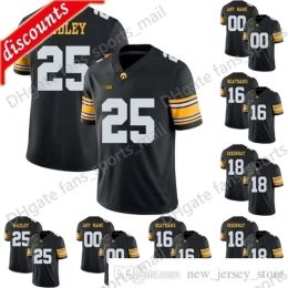 NCAA Iowa Hawkeyes College Football Wear Akrum Wadley C.J Beathard Chad Greenway Marshall Koehn Noah Fant Ed Maillots Noir