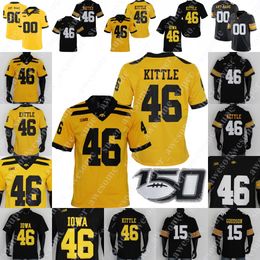 Ncaa Iowa Hawkeyes voetbalshirt Seth Benson Ivory Kelly-martin Sam Laporta Nico Ragaini Gavin Williams Luke Lachey Alex Padilla