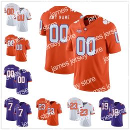 NCAA James Clemson Tigers Football Jersey Frank Ladson Jr.Amari Rodgers Tee Higgins N'importe quel numéro de nom Hommes Jeunes Maillots cousus High s