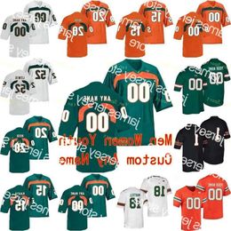 NCAA James College Jerseys Miami Hurricanes 7 Al Blades Jr.80 Jimmy Graham 94 Dwayne Johnson 97 Jonathan Garvin Custom Football Stitc High 9