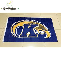 NCAA Kent State Golden Flashes Drapeau 3 * 5 pieds (90 cm * 150 cm) Drapeaux en polyester Décoration de bannière volant drapeau de jardin de maison Cadeaux de fête