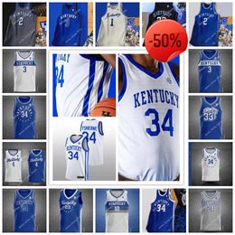 Ncaa Kentucky Wildcats basketbalshirt Ed Custom Style 31 Kellan Grady 34 Oscar Tshiebwe 11 Dontaie Allen 55 Lance Ware Bryce