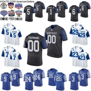 NCAA Kentucky Wildcats Football College 13 JJ Weaver Jersey 5 DeAndre Square 80 Brenden Bates 29 Lavell Wright 6 Dane Key 9 Tayvion Robinson allemaal gestikt