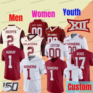 Personnalisé Oklahoma College Football Kyler Murray Jersey CeeDee Lamb Durron Neal Spencer Rattler Mayfield C.Williams Bradford Peterson Perine Bosworth Hommes Football