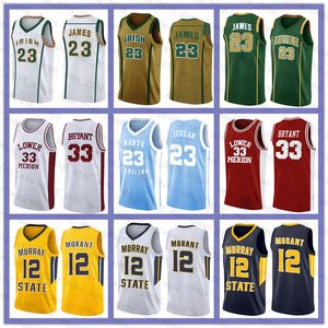 NCAA LEBRON 23 James Bryant Jersey Michael 12 Ja Morant Dwyane 3 Wade Kyrie Trae Irving Young Kawhi Jarrett Leonard Culver Basketball