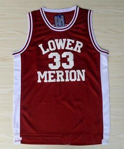 NCAA Lower Merion 33 Bryant Basketball Jersey College Men High School Hightower Red White Black Blue Ed Hot Selling