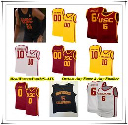 Maillot de basket-ball universitaire USC Trojans Bronny James Boogie Ellis Isaiah Collier Johnson DJ Rodman Vincent Iwuchukwu Oziyah Sellers Isaiah Mobley DeMar DeRozan 4XL