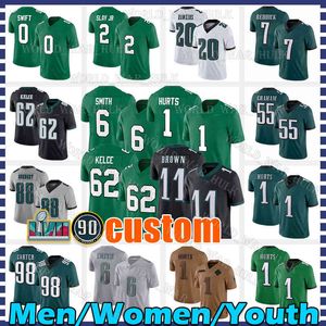 1 Jalen Hurts Football Jersey 6 DeVonta 3 Nolan Smith Jr 62 Jason Kelce Fletcher Cox 4 Jake Elliott 88 Dallases Goedert Landon Dickerson Reed Blankenship Lane Johnson