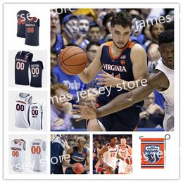 NCAA Mens Custom Virginia Basketball Jersey 41 Wally Walker 44 Sean Singletary 0 Devon Hall 21 Isaiah Wilkins 5 Curtis Staples 33 Jack Salt 10 Jayden Nixon