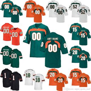 NCAA Miami Hurricanes College Football Maillots Lorenzo Lingard Jersey Trajan Bandy Gilbert Frierson Jonathan Garvin Maillots Chemise cousue sur mesure