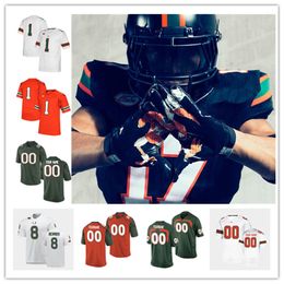 Maillot de football NCAA Miami Hurricanes 2 Donald Chaney Jr. 23 Cam'Ron Harris 4 Keontra Smith Gilbert Frierson 9 Tyler Van Dyke 8 Ryan Braun Yasmani Grandal Cesar Carrillo