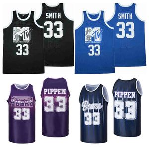 NCAA Movie Basketball Maillots 33 Rock N Jock Will Smith Hommes Taille S - XXL Haute Qualité Blanc Noir