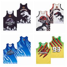 NCAA Movie Basketball Jerseys 93 The Lost World Jurassic Park Truck Jersey Men Size S-XXL