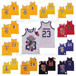 NCAA Movie Basketball Jerseys Skeleton Versie 23 James 15 Carter Bryant Men Size S-XXL