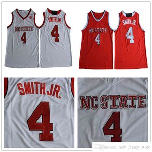 NCAA NC State Wolfpack Dennis Smith Jr. College Basketball Jersey Rouge Blanc # 4 Dennis Smith Jr. University Maillots Pas Cher Vente Taille S-XXXL