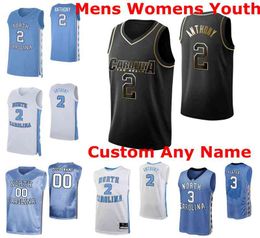 NCAA North Carolina Tar Heel Jerseys 2 Cole Anthony Jersey 5 Armando Bacot LEAKY BLACK BROOKS 25 Caleb Ellis Basketball Jerseys Mens Custom