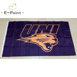 NCAA Noord-Iowa Panthers Polyester Vlag 3ft * 5ft (150 cm * 90 cm) Vlag Banner Decoratie Flying Home Garden Outdoor Gifts