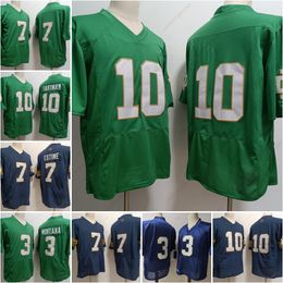 NCAA Notre Dame College Football Jerseys 10 Sam Hartman 7 Audric Estime 3 Joe Montana Chemises pour hommes cousues S-XXXL