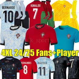 4xl 24/25 Portugals B.Cernandes Soccer Jerseys CR7 National Team Goat Special 2024 R O N A L D O Bruno Fernandes Joao Felix Diogo J. Pepe voetbalshirt Men Kids Kits Sock