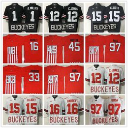 NCAA Ohio State Buckeyes College Football Jersey 97 Joey Bosa 45 Archie Griffin 1 Braxton Miller 15 Ezekiel Elliott 16 J.T Barrett 33 Pete Johnson haute qualité